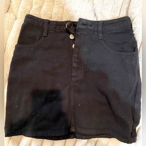 Brandy Millville Black Jean mini Skirt